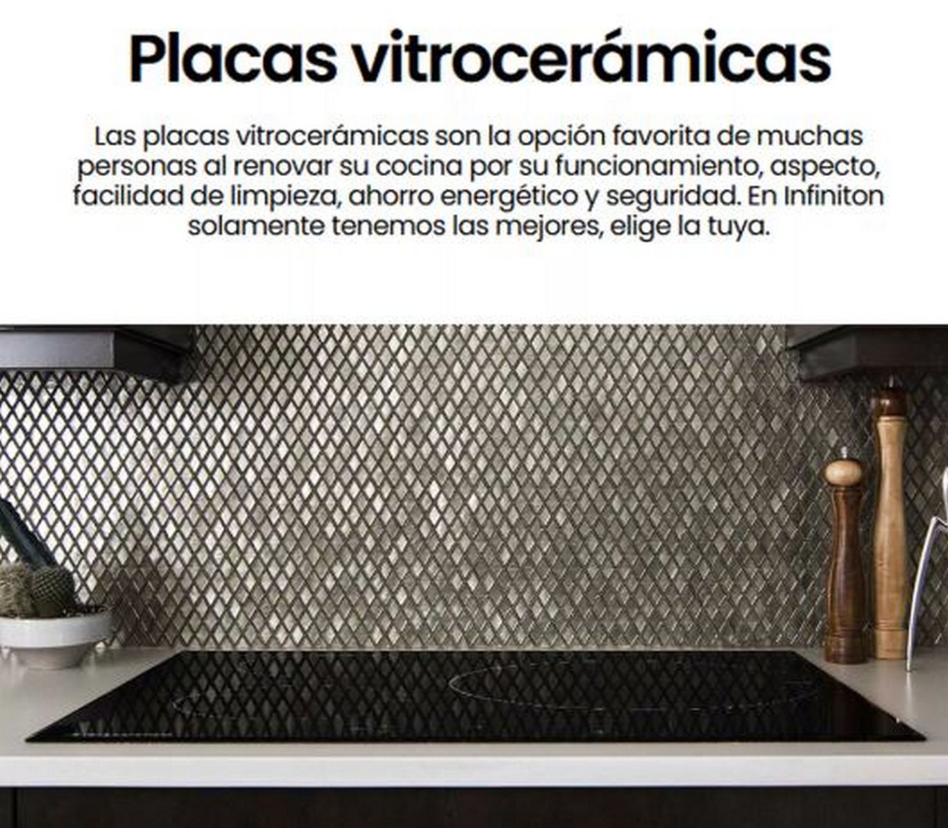 Vitrocerámica Infiniton VITRO-A3I de 3 zonas con instalación